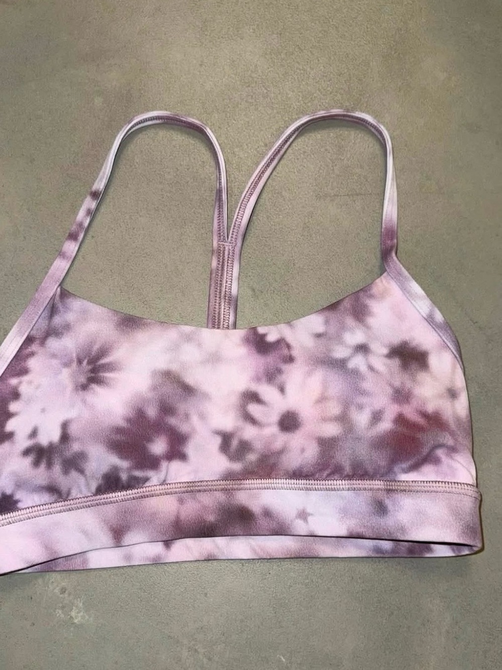 lululemon athletica Lavender Floral Tie-Dye Sports Bra